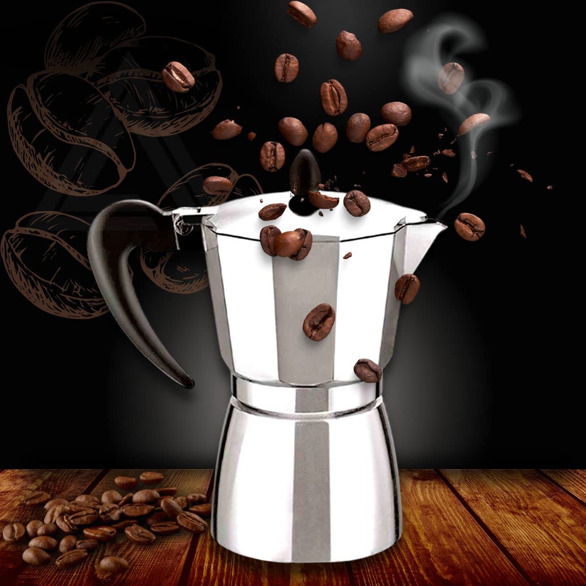 Cafetera 12 tazas + Set de 5 recipientes