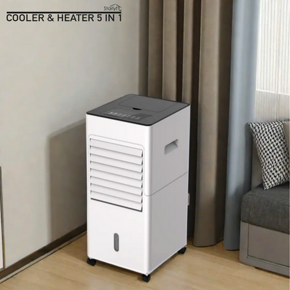 Enfriador de ambiente, calentador, ventilador, humidificador y purificador de aire.